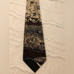 🌺 Jay Jocobs SILK Black and Gold Tie Gorgeous Design!!